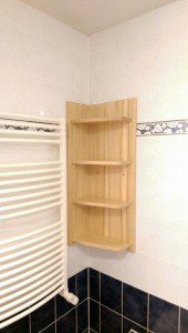 Wandregal Massivholz Esche